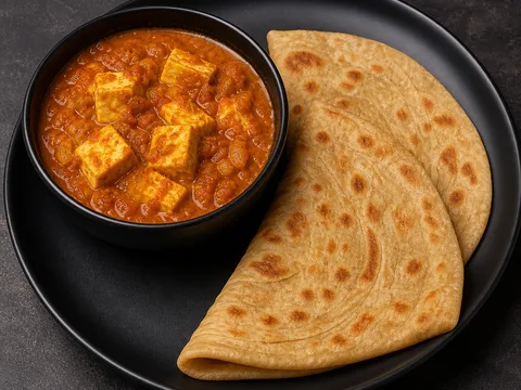 Paneer Masala Paratha Meal
